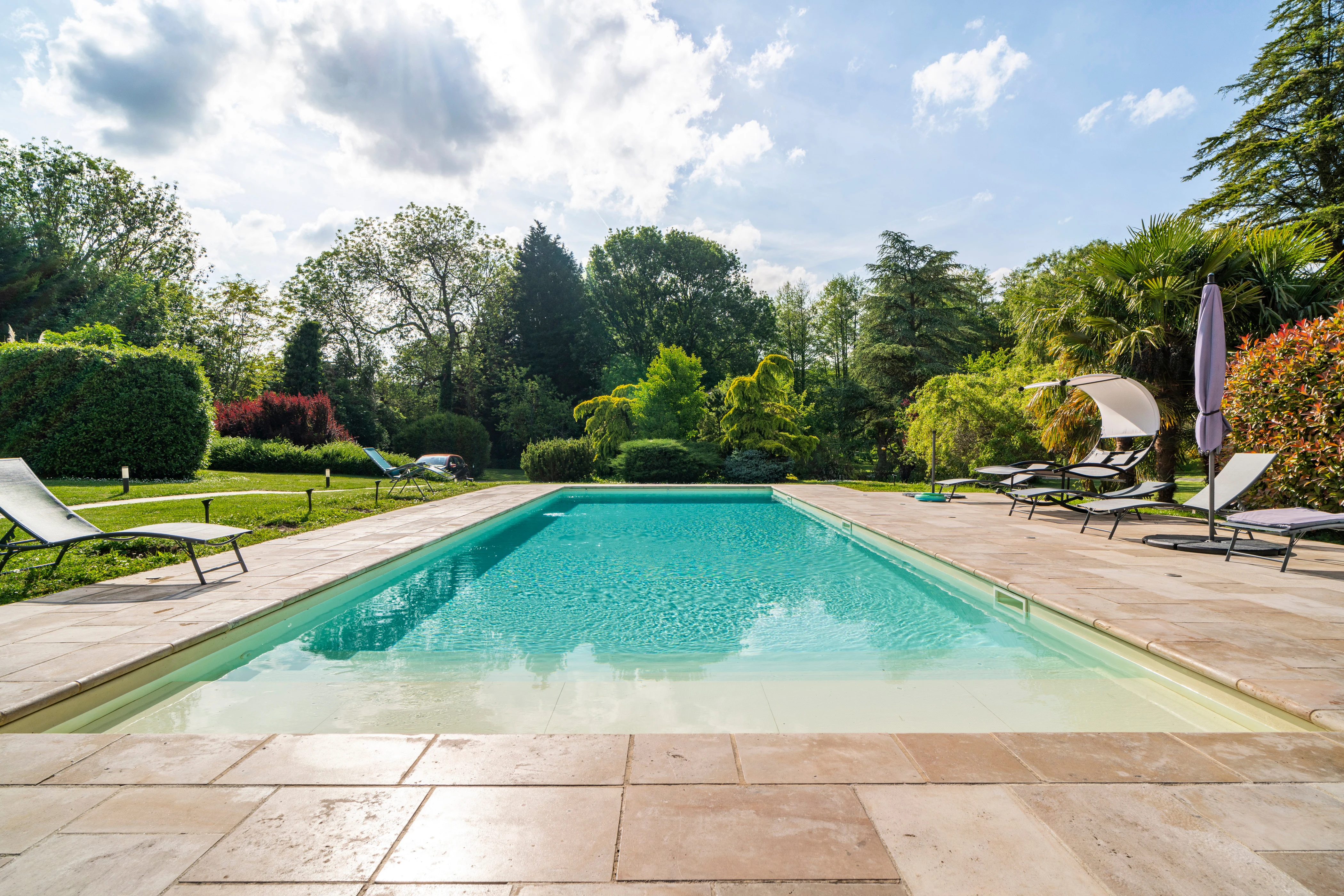 La piscine chauffée du Domaine